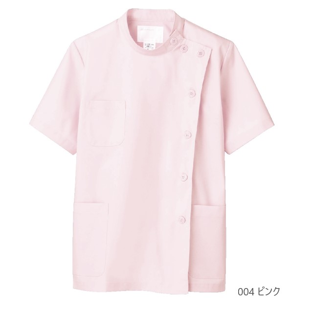 52-004 52-006 住商モンブラン メディカルウェア ケーシー ジャケット レディス 女性用 半袖 ピンク サックス 制菌加工 防汚  MONTBLANC 医療用 医師 ドクター 看護師 ナース 薬剤師 白衣 レディース 女子 横掛け 大きいサイズ 3L 4L 5L 白衣ネット本店